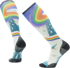 Smartwool Ski Zero Cushion Rainbow Trails Print Over The Calf Socks