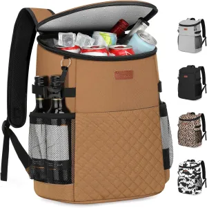 Soft Cooler Backpack 30 Cans, Backpack Coolers Insulated Leak Proof Thermal Lunch Backpack for Men Work Small Cooler Bag Beach Travel Picnic Drink Beverage Beer (L, Yellow)