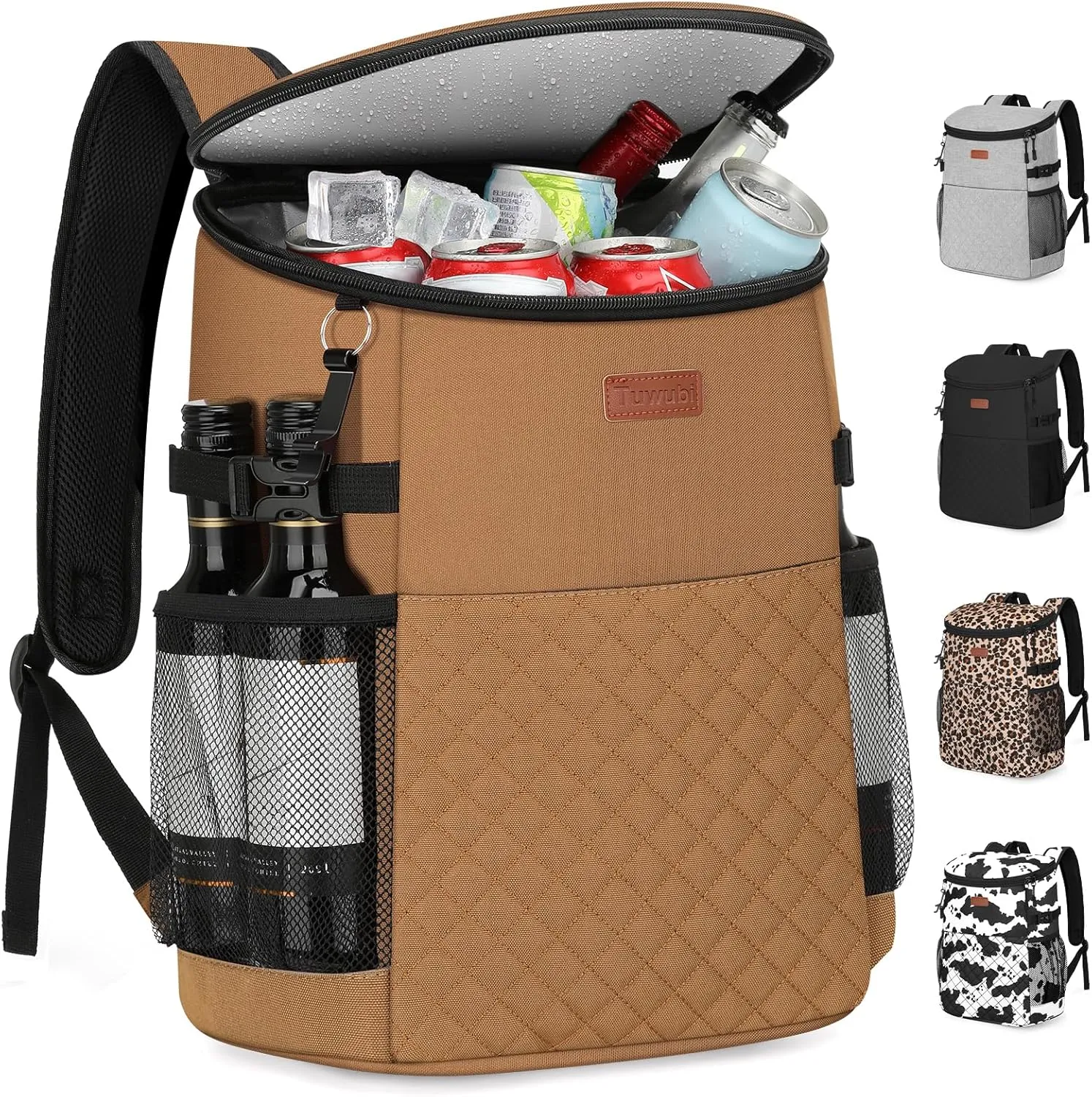 Soft Cooler Backpack 30 Cans, Backpack Coolers Insulated Leak Proof Thermal Lunch Backpack for Men Work Small Cooler Bag Beach Travel Picnic Drink Beverage Beer (L, Yellow)