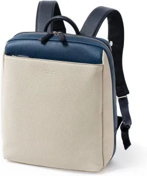 Sol Compact Genuine Leather backpack A4 Sol, Made In Japan, No.627712, Ivory