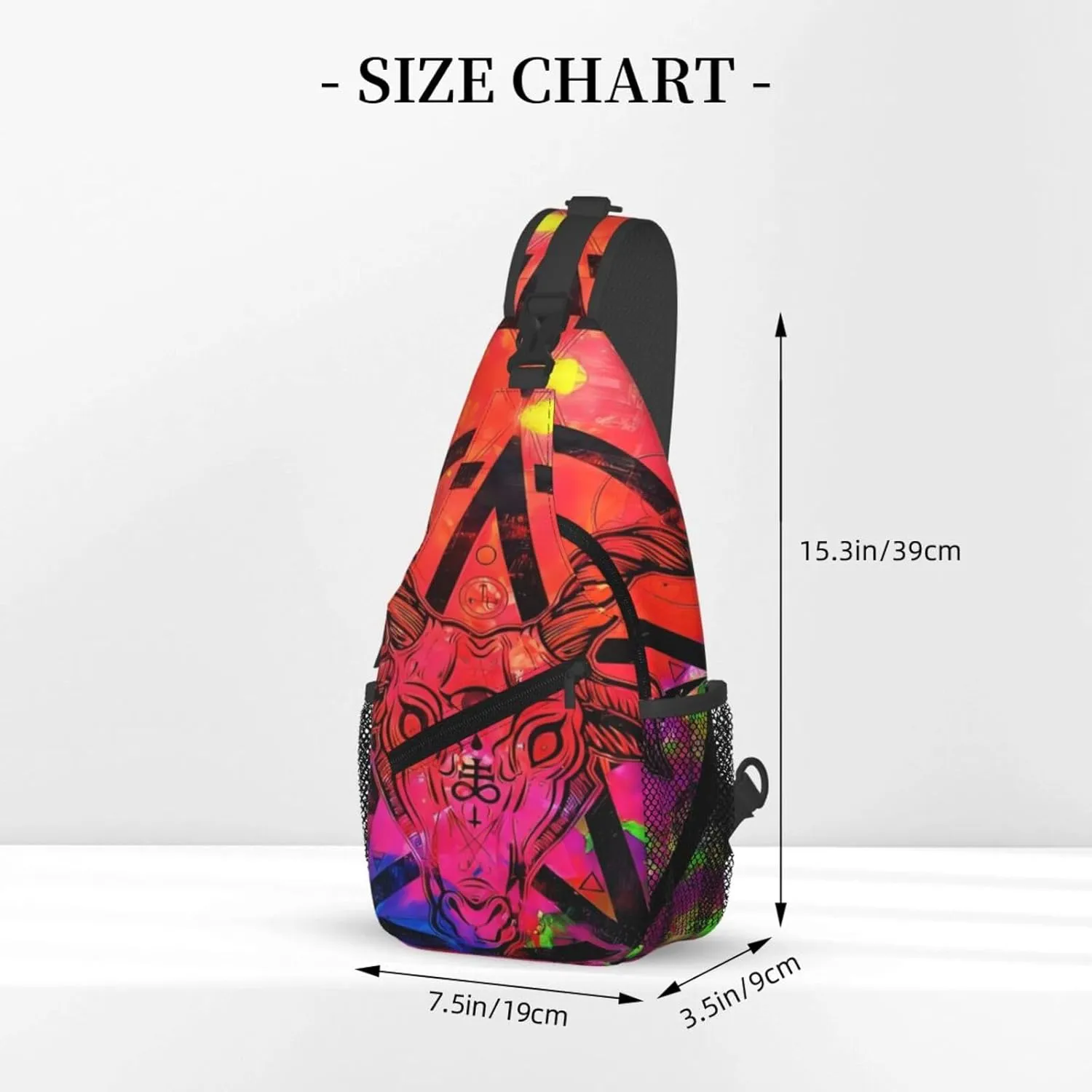 Southwest Native American Medicine Wheel Ox Skullcrossbody Bag, Adjustable Shoulder Strap Chest Bag, Sports Travel, Running, Leisure Waist Bag