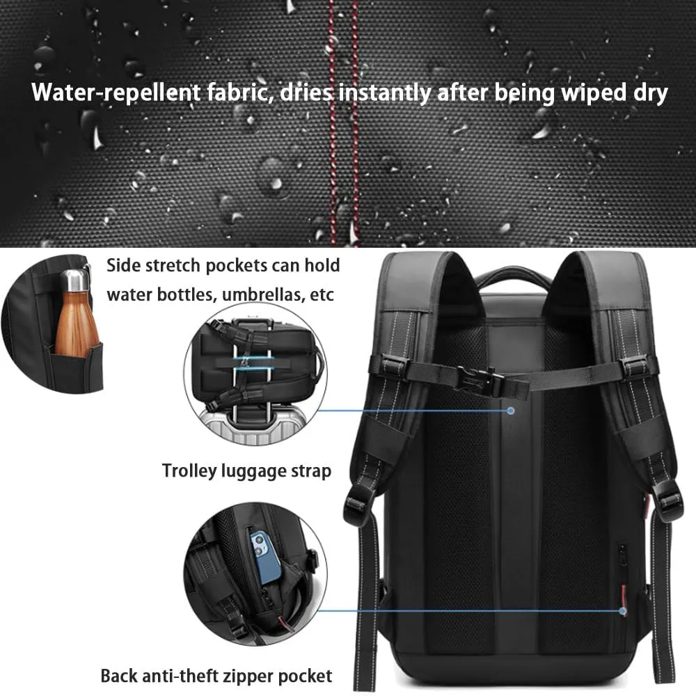 Space Vac Pro Backpack, Spacevac Pro Backpack, with Vacuum Seal Compression, 17”Laptop Vacuum Backpacks Travel with TSA Lock (Pump, B)