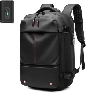Space Vac Pro Backpack, Spacevac Pro Backpack, with Vacuum Seal Compression, 17”Laptop Vacuum Backpacks Travel with TSA Lock (Pump, B)