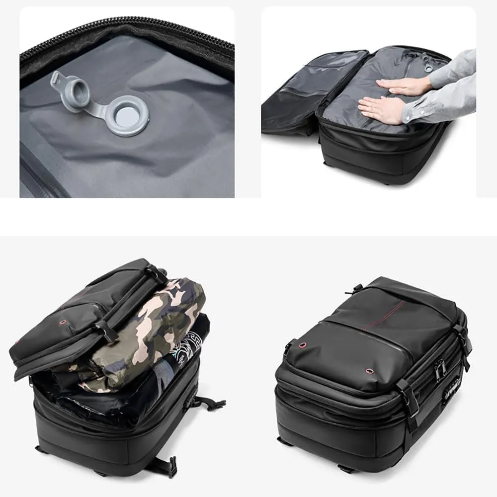 Spacevacpro Backpack, Vacuum Backpack Travel, 60L Vacuum Compression Backpacks, Air Backpacks Travel-Black