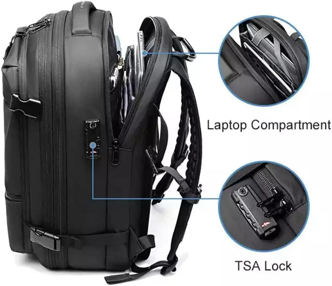 Spence Vac Backpack, 60l Airback Vacpack Backpack Travel Computer, Water Resistant And Anti Theft (Black)