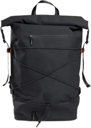 Spin Bag, Durable Travel Waterproof Backpack for Men and Women, Carry On Bag for Sports, Work, and Travel with Laptop Sleeve, Shoe Compartment, and Tactical Features, 30 Liter, Black