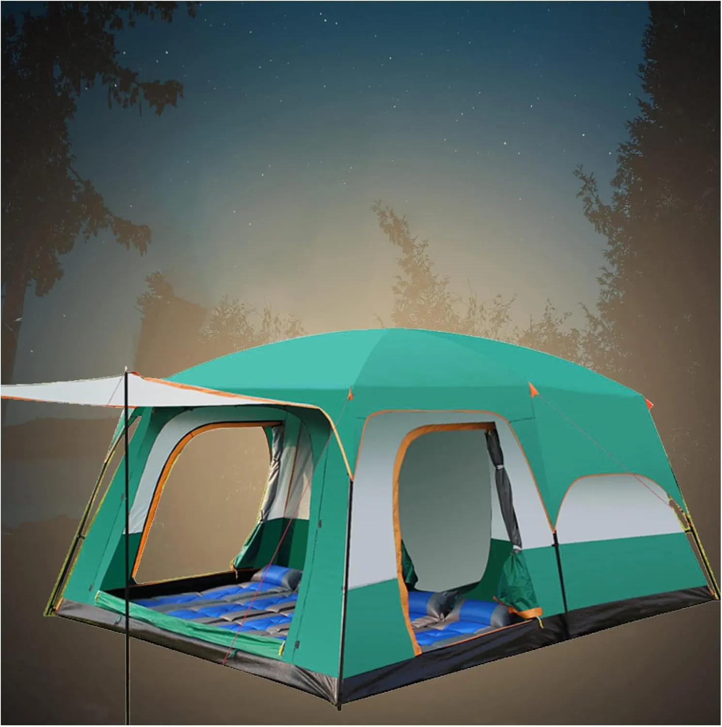 Sports Pod Pop Up Tent 5 to 8 Persons Quick Build,Ventilated A Tent Sturdy and Practical Black Out Tent for Hiking Backpacking