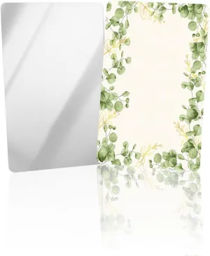 Spring Watercolor Green Leaves Small Compact Mirror for Purse, Spring Watercolor Green Leaves Travel Makeup Mirror for Women Men, Rectangular Handheld Compact Pocket Mirror 1 PCS