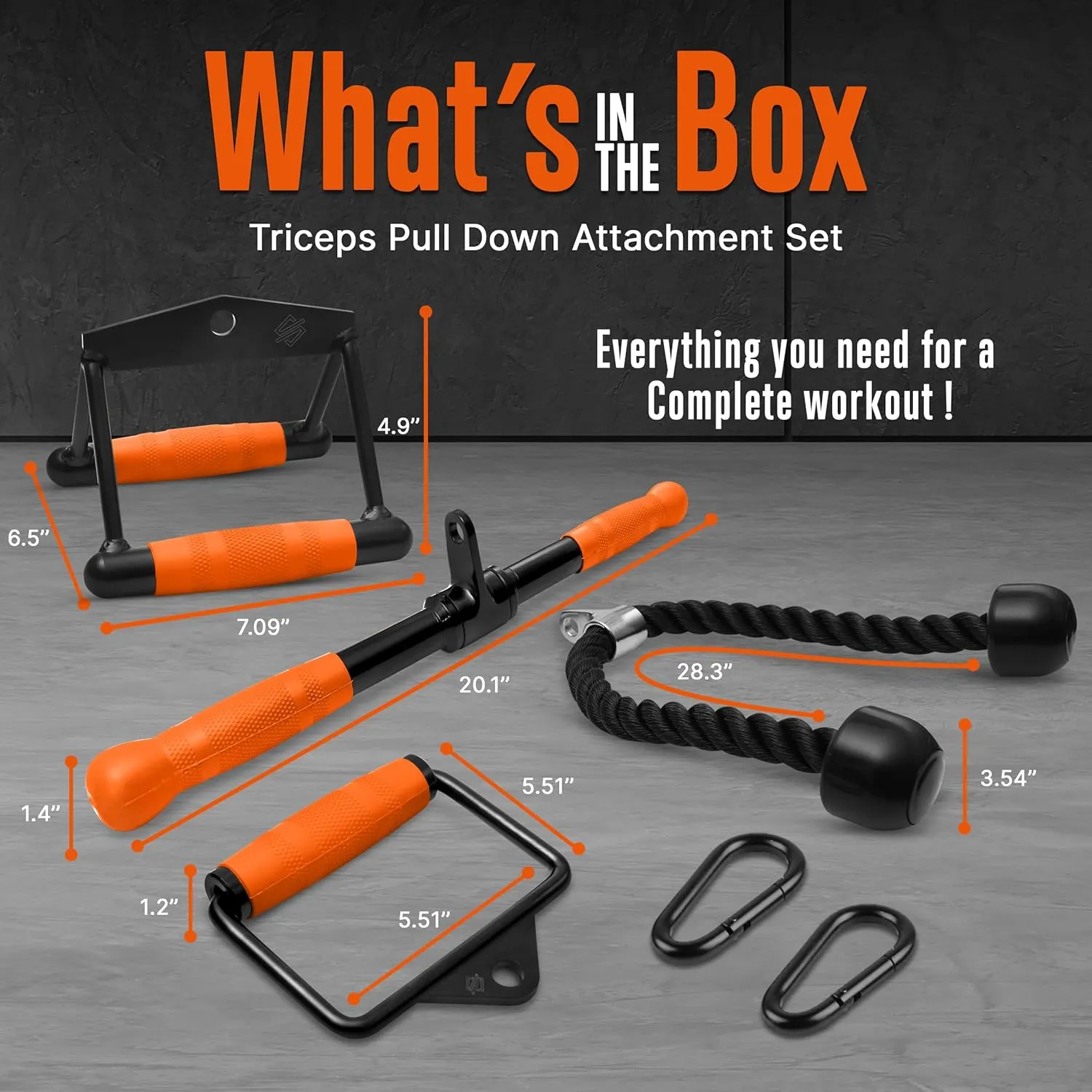 SQUATZDouble D Row Handle Cable Attachment - Non-Slip Handles for Weight Workout with 360 Degree Rotational Knuckle