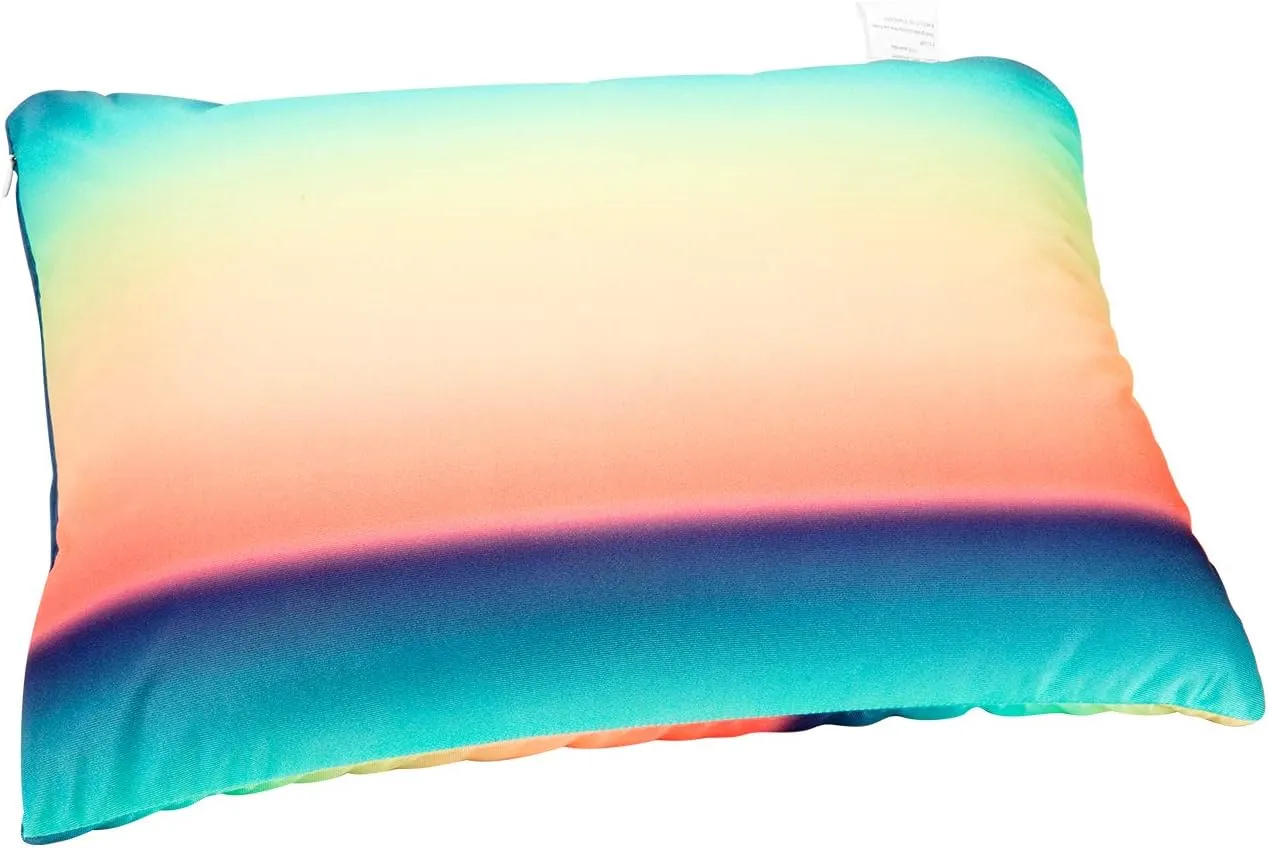 Squishy Neck Microbead Throw Pillow with Removable Cover, 16 and 12Inches Soft Travel Body Bed Pillow Bead Pillow for Kids Adult Chair Sleeping Car Seat (Spectrum)