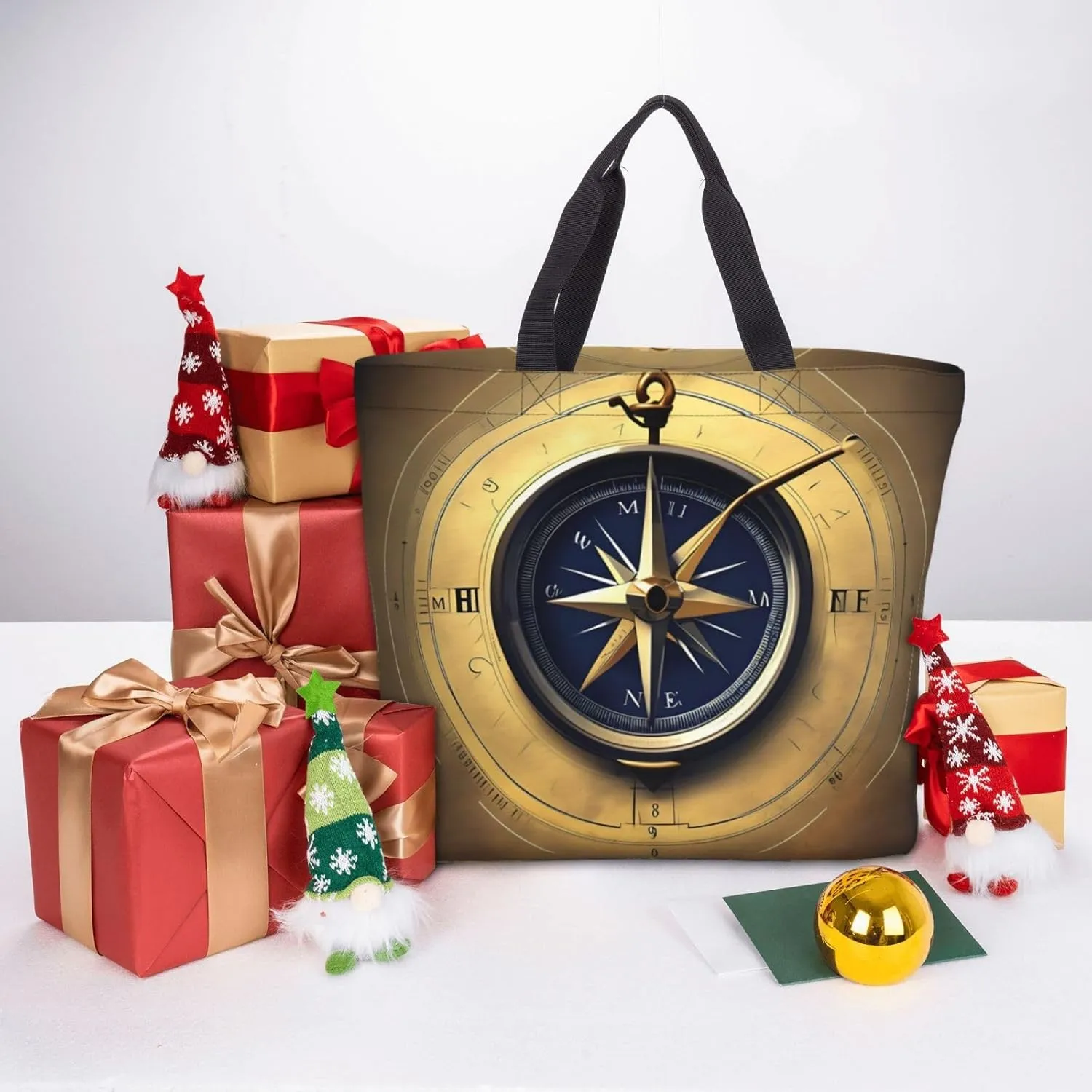 SSIMOO Llama In A Scarf Trendy Fashion Shopping Bags,Zippered Convenience Bag,Shopping Tote And Shoulder Bag
