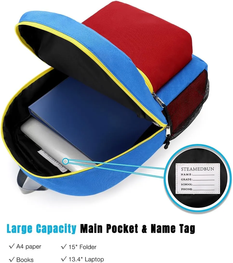 STEAMEDBUN Kids Backpack for Boys,Kindergarten Backpack for Toddler Boys Age 3-6