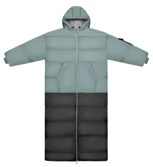 Steele Blue and Gray Long Sleeve Sleeping Bag Jacket L-XXL