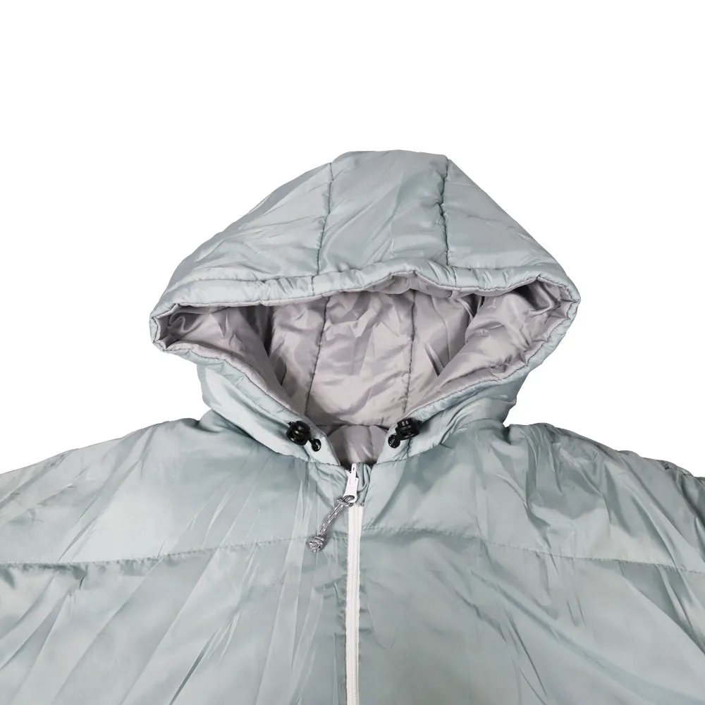 Steele Blue and Gray Long Sleeve Sleeping Bag Jacket L-XXL
