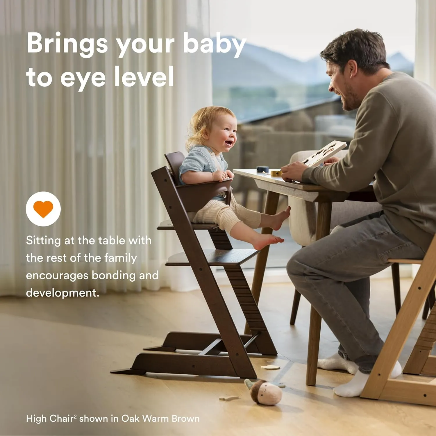 Stokke Tripp Trapp High Chair 2, Glacier Green - Includes Chair   Baby Set with Removable Harness for Children 6-36 Months - Adjustable, Ergonomic & Easy to Clean