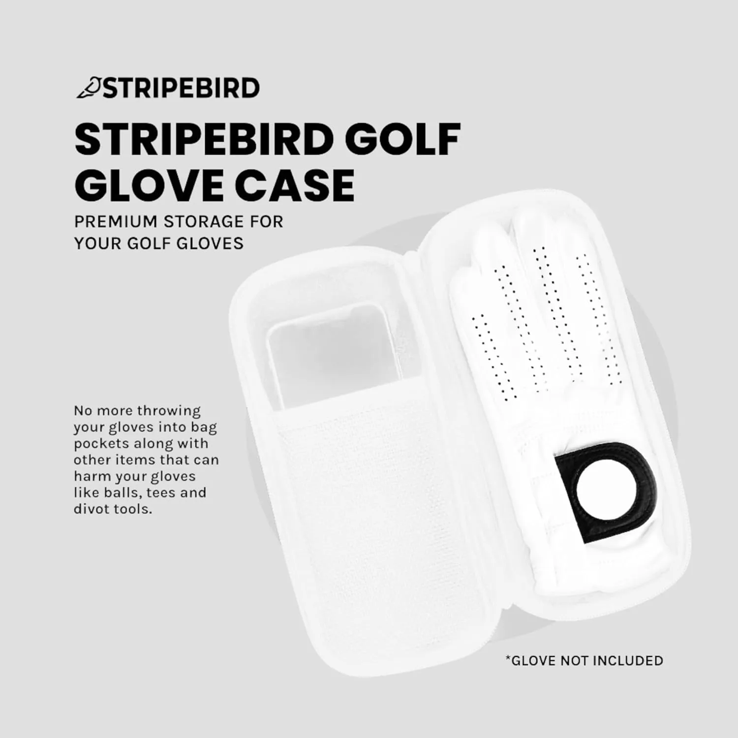 Stripebird - Original Performance Golf Glove Holder - Protect and Keep Gloves Dry - Moisture Free Storage Organizer Case