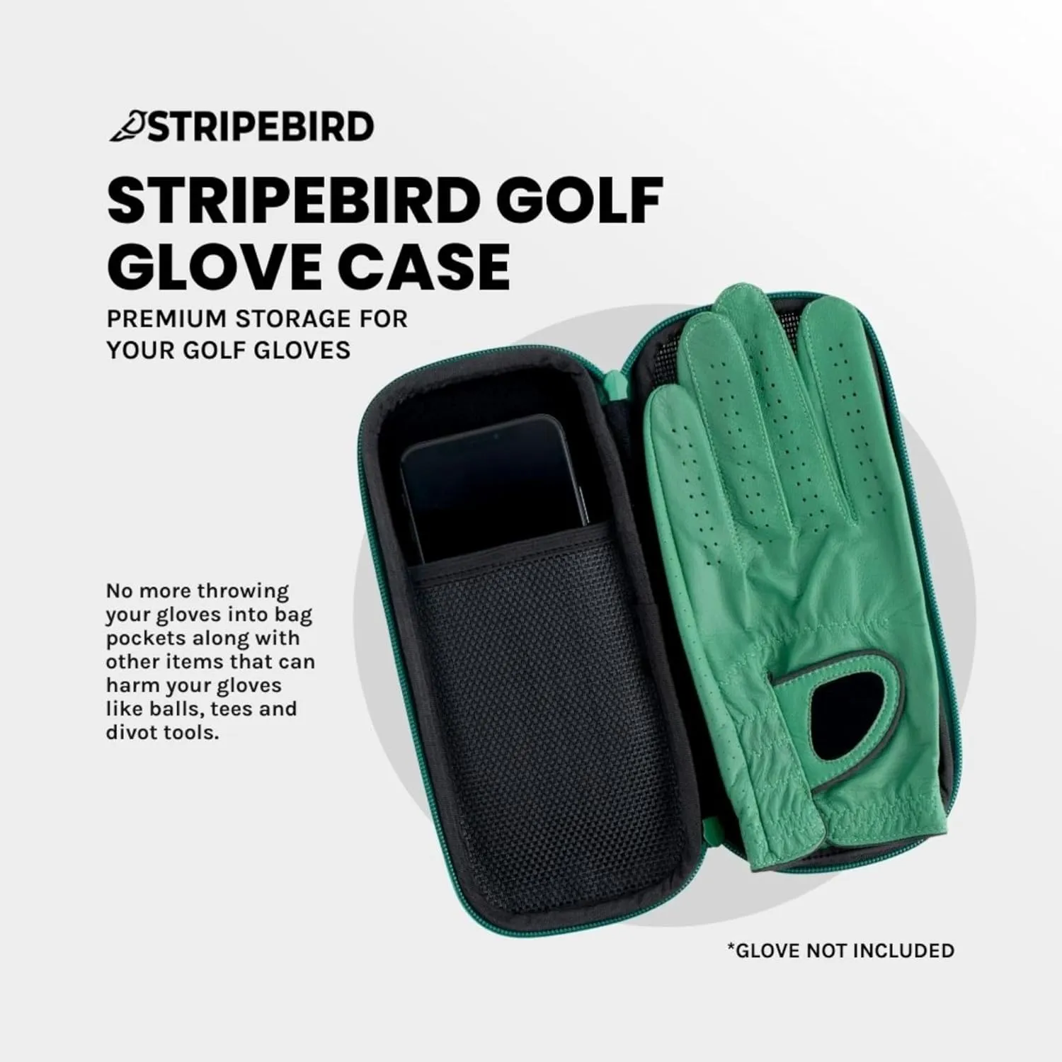 Stripebird - Original Performance Golf Glove Holder - Protect and Keep Gloves Dry - Moisture Free Storage Organizer Case
