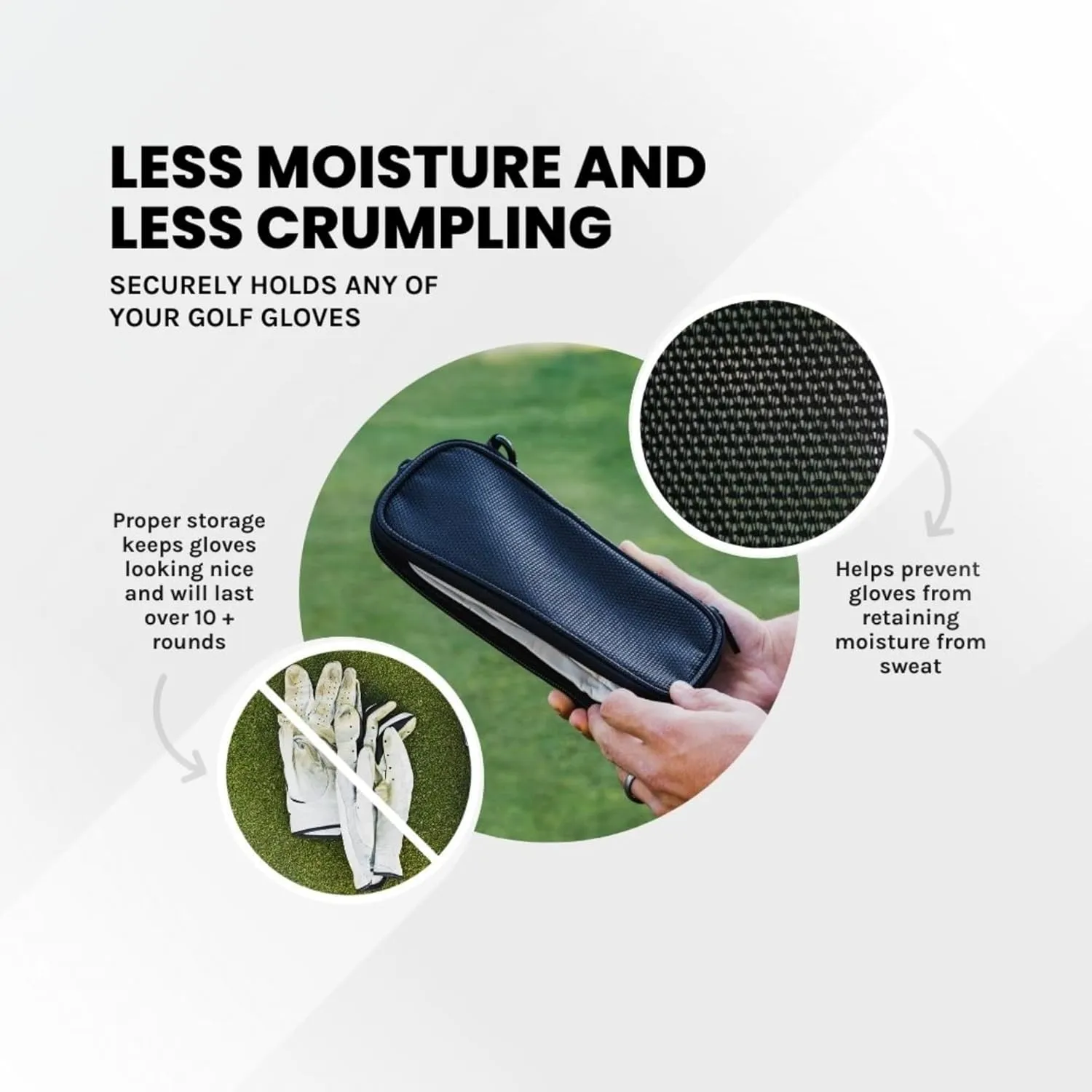 Stripebird - Original Performance Golf Glove Holder - Protect and Keep Gloves Dry - Moisture Free Storage Organizer Case