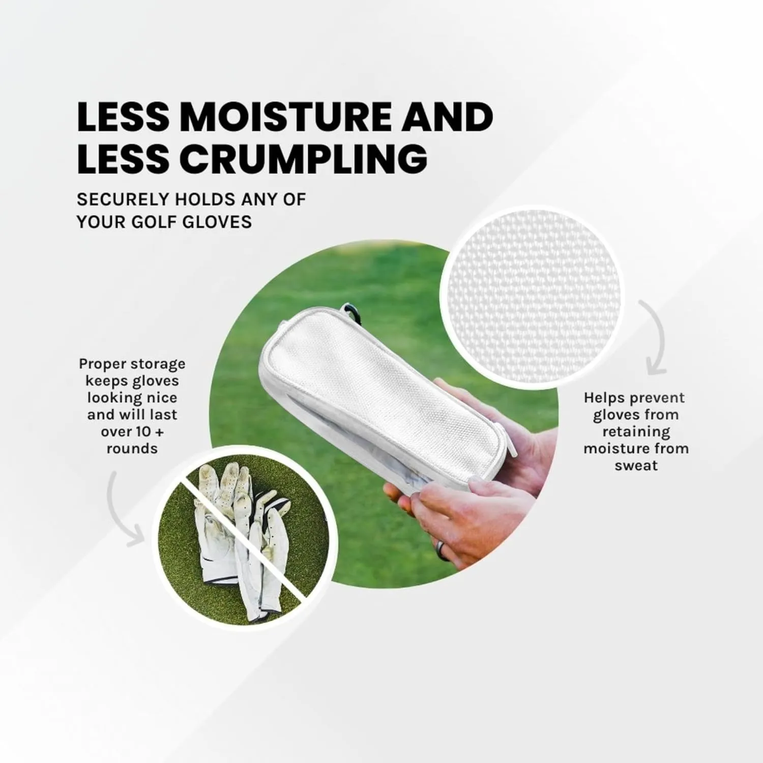 Stripebird - Original Performance Golf Glove Holder - Protect and Keep Gloves Dry - Moisture Free Storage Organizer Case