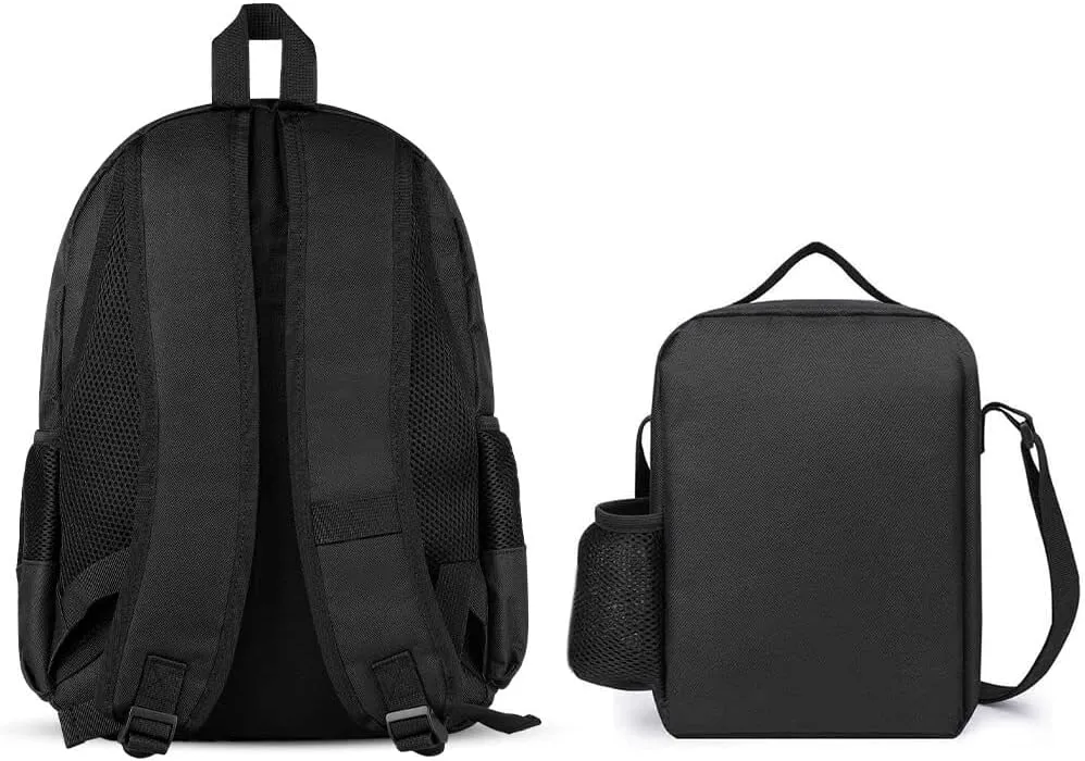 Stylish 3-in-1 Backpack Set, Christmas Candles Print Backpack, Lunch Bag & Pencil Case - Durable Polyester,Lightweight,Comfortable Straps