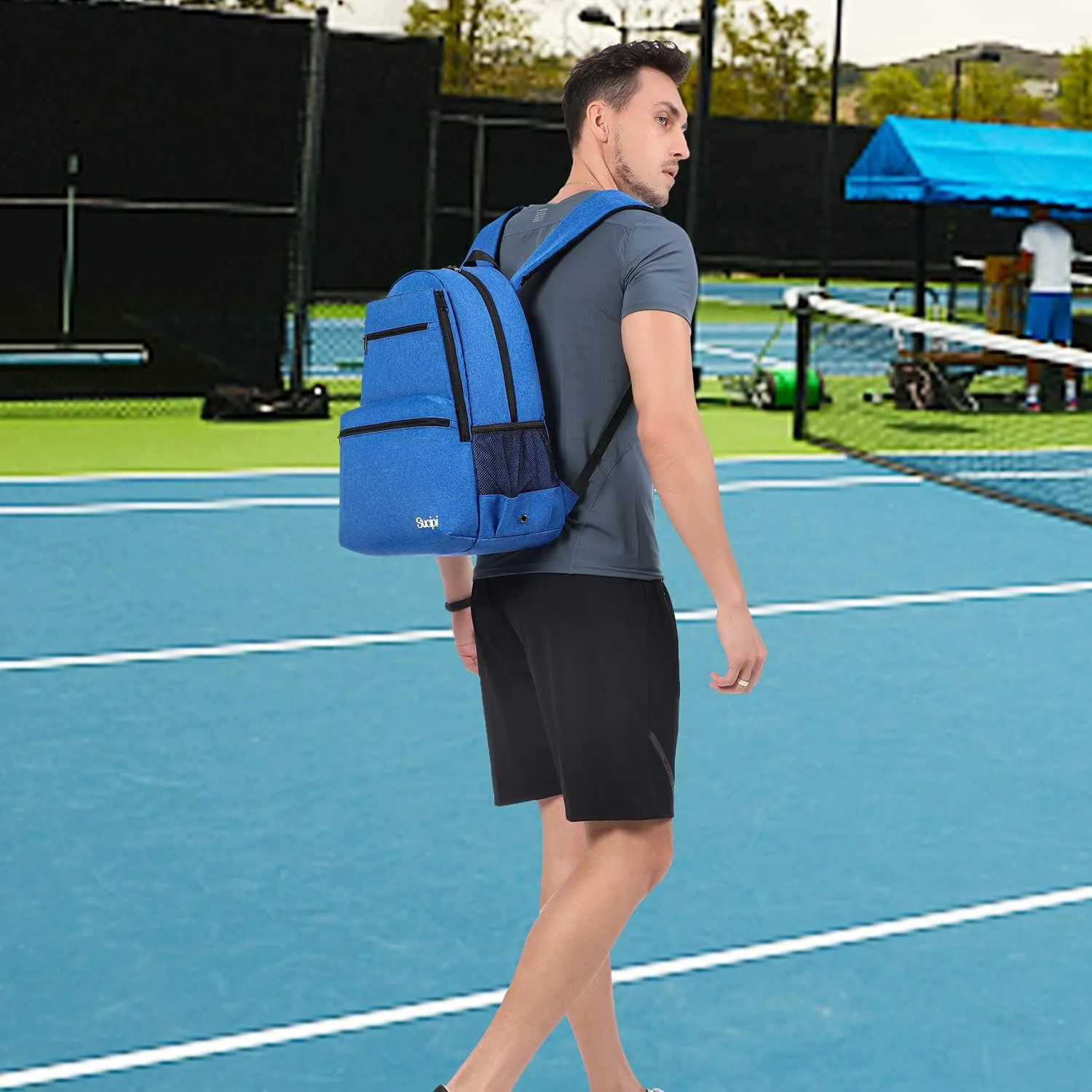 Sucipi Tennis Bag Professional Tennis Backpack for Men and Women Racket Bags Holds 2 Rackets with Ventilated Shoe Compartment