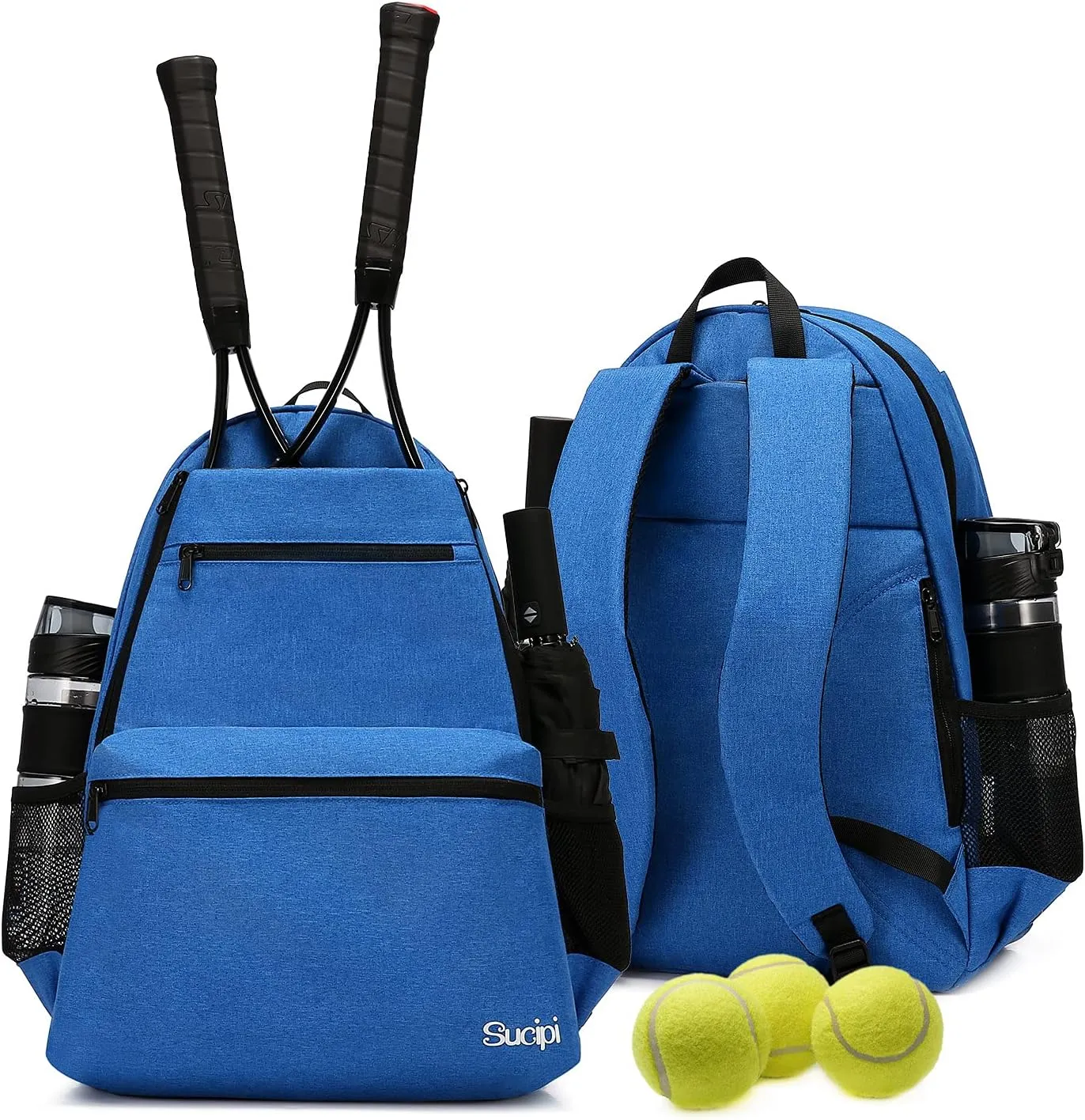 Sucipi Tennis Bag Professional Tennis Backpack for Men and Women Racket Bags Holds 2 Rackets with Ventilated Shoe Compartment