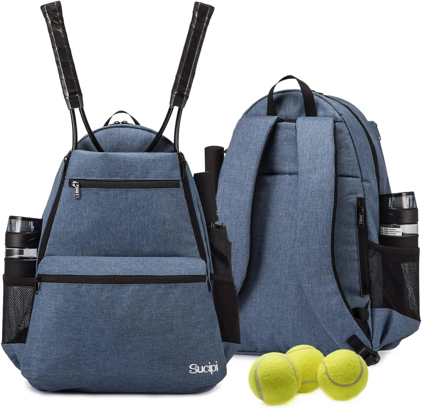 Sucipi Tennis Bag Professional Tennis Backpack for Men and Women Racket Bags Holds 2 Rackets with Ventilated Shoe Compartment