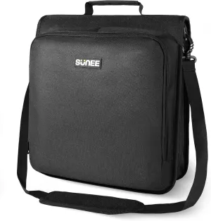 SUNEE Zippered Binder Bag in Black Features a Shoulder Strap, Laptop Pocket, and 3-Inch 3-Ring Design with Multiple Zippered Storage Pockets. Ideal Organizer for Middle School Students