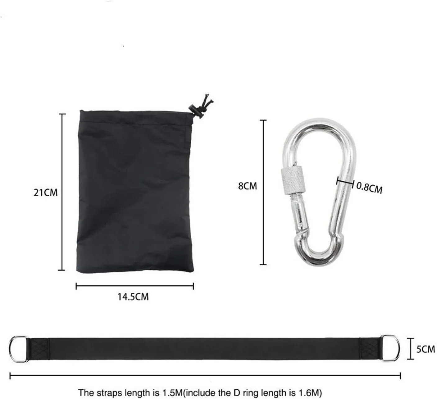 Swing Set Garden Swing, Heavy Duty Suspension Kit Hammock, 350kg Weight, Safe and Durable, Garden Swing Strap with Locking Carabiner Swing Seat (Color : 3M Swing Belt E)