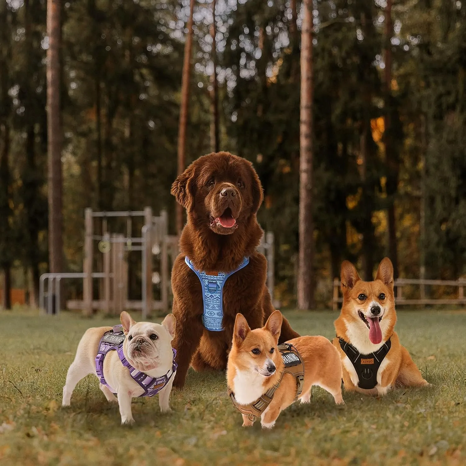 Tactical Dog Harness for Large Dogs, for Golden Retriever, Labrador, German Shepherd etc, No Pull Reflective No Choke Adjustable and Padded Pet Vest Harness, Black, L