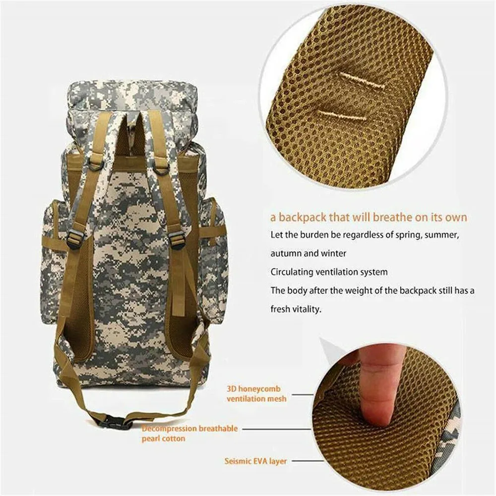 Tactical Military Backpack - Waterproof Rucksack for Outdoor Adventures