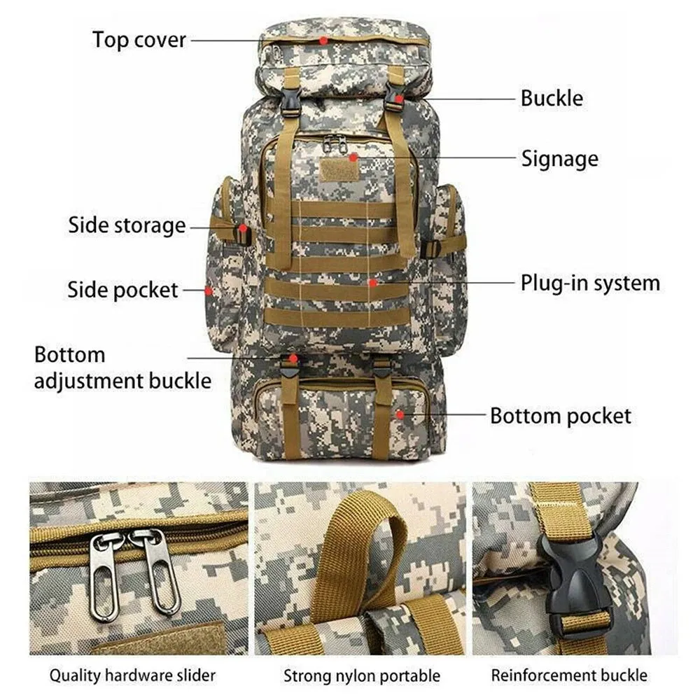 Tactical Military Backpack - Waterproof Rucksack for Outdoor Adventures