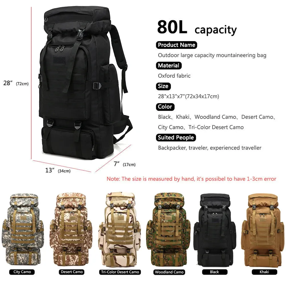 Tactical Military Backpack - Waterproof Rucksack for Outdoor Adventures