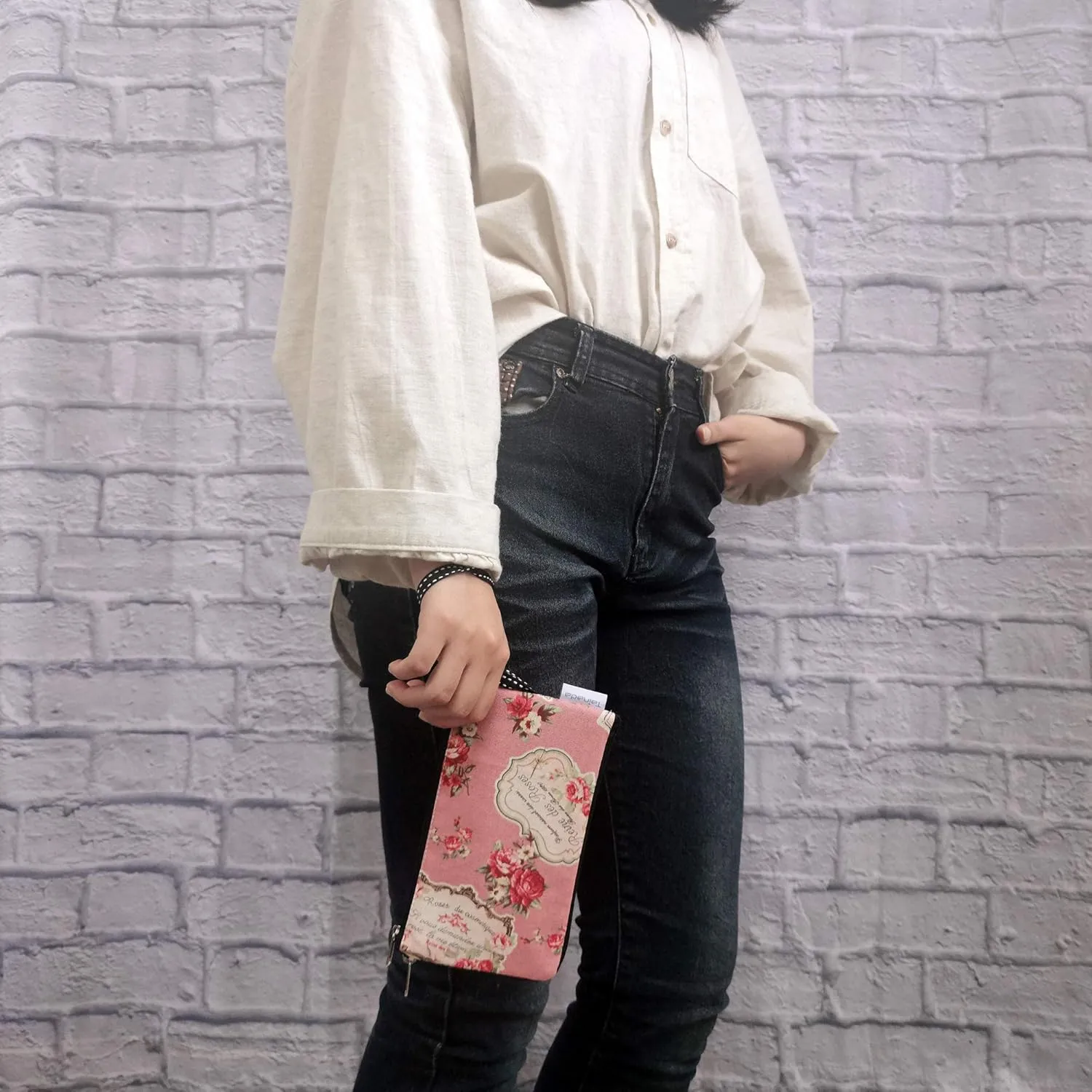 Tainada Women Phone Wristlet Clutch Dual Zippered Wallet Purse Pouch Bag for iPhone 15 Pro Max, 15 Plus, Samsung S23 