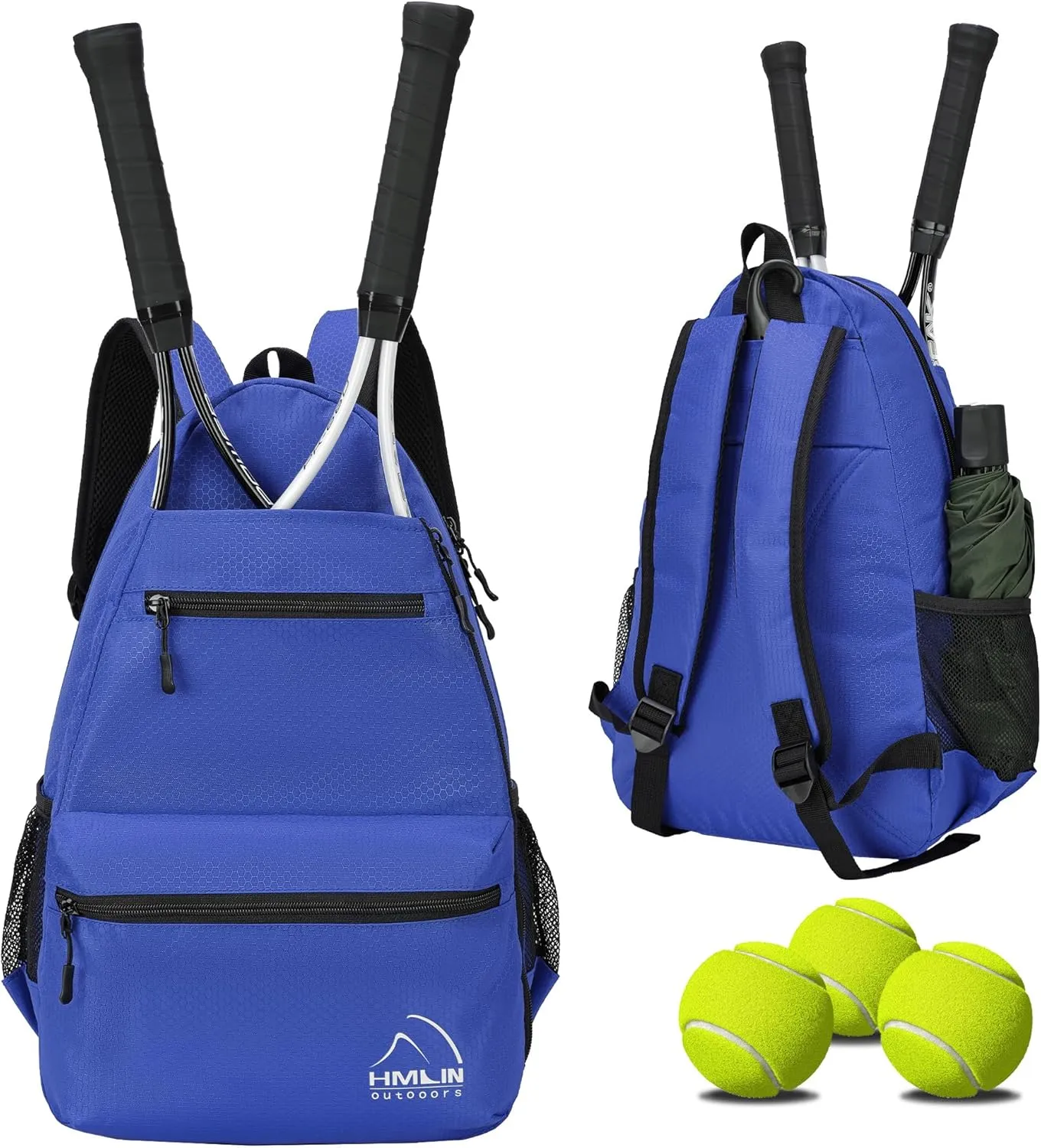 Tennis Bag Tennis Backpack for Women Men 2 Rackets Pickleball Bag with Shoe Compartment to Hold Tennis Racket, Pickleball Paddles, Badminton Racquet, Squash Racquet, Balls