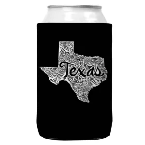 Texas Can Coozie Cooler for 12oz Cans | Texas State Koozie