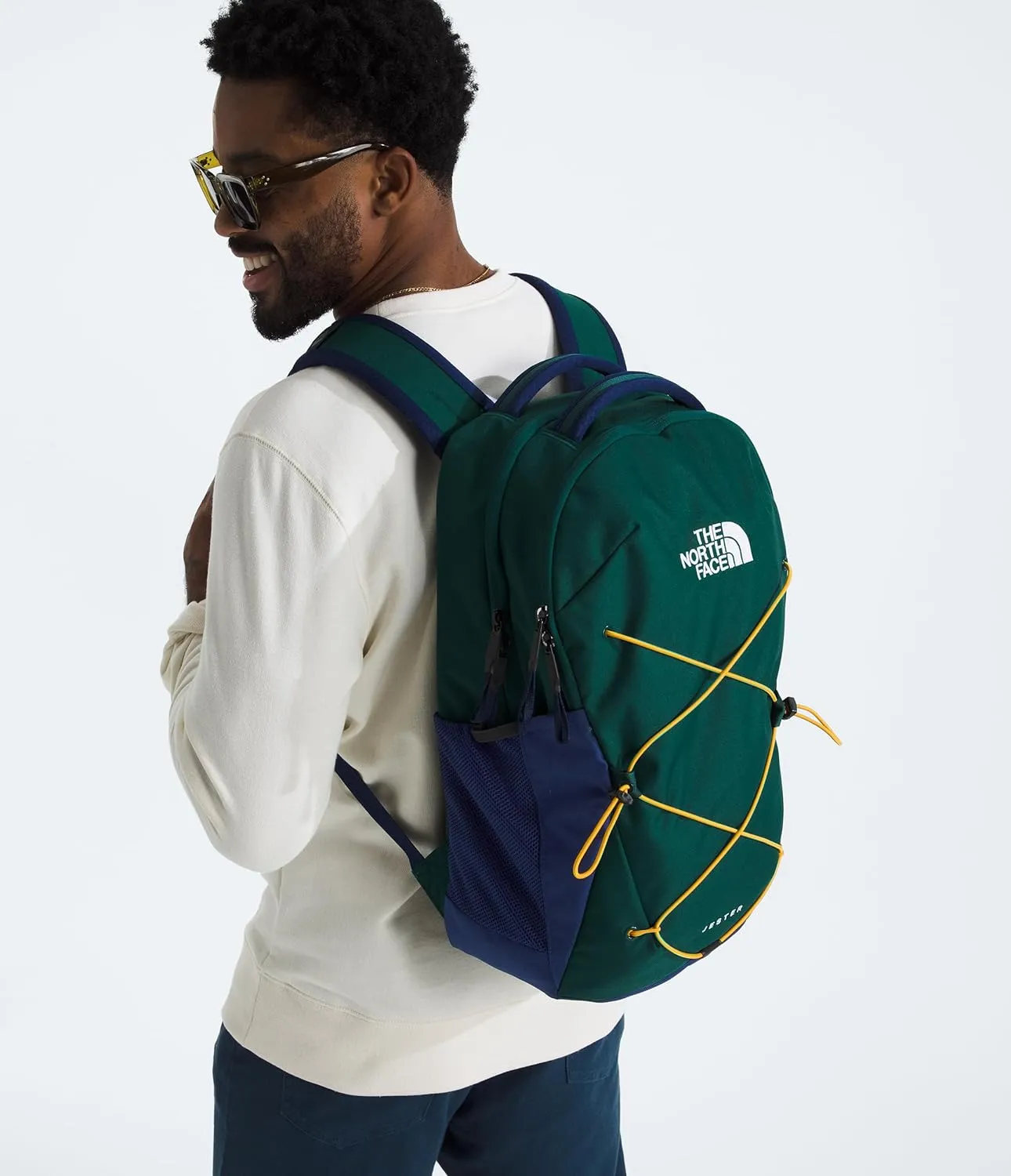 THE NORTH FACE Jester Everyday Laptop Backpack, Hunter Green/Eagle Blue, One Size