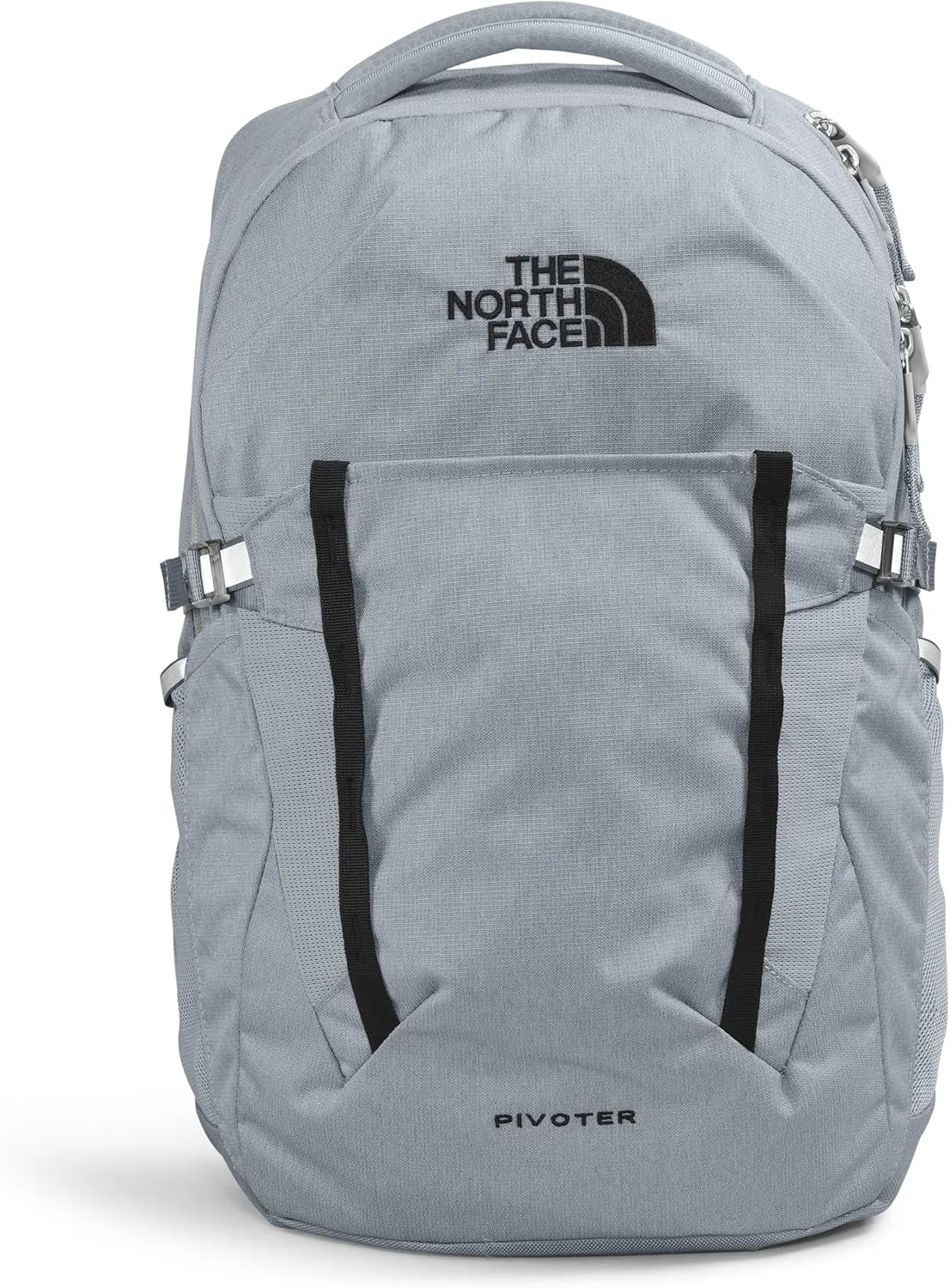 THE NORTH FACE Pivoter Everyday Laptop Backpack - NPF, Mid Grey Dark Heather/TNF Black-NPF, One Size