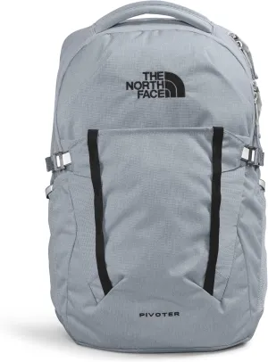 THE NORTH FACE Pivoter Everyday Laptop Backpack - NPF, Mid Grey Dark Heather/TNF Black-NPF, One Size