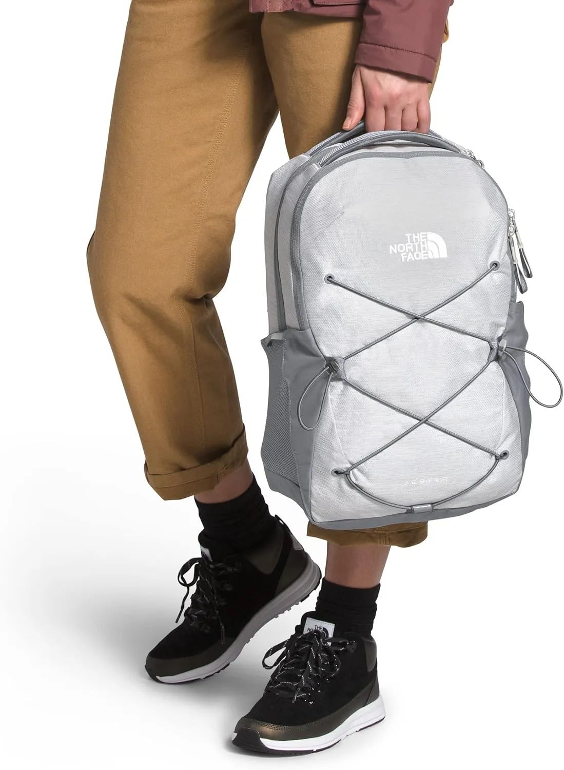 THE NORTH FACE Women's Jester Everyday Laptop Backpack, TNF White Metallic Mélange/Mid Grey, One Size