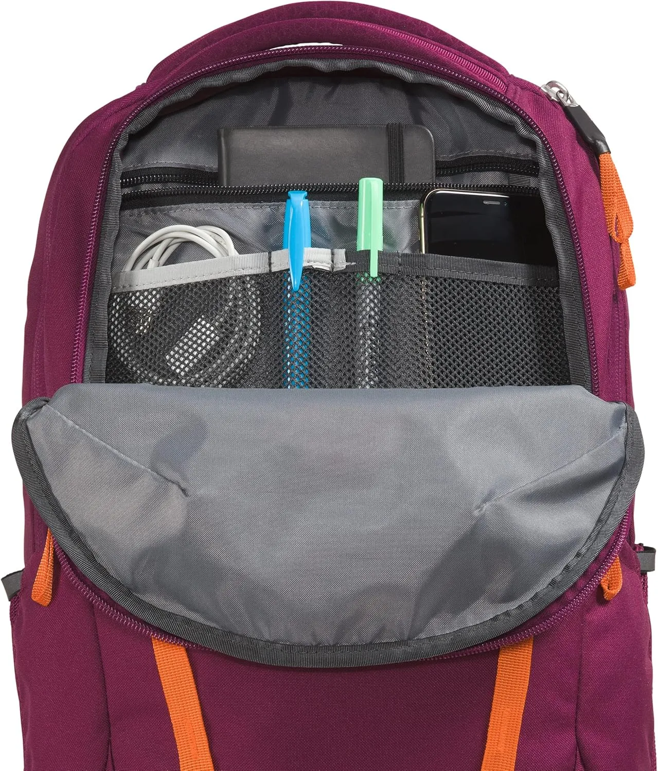 THE NORTH FACE Women's Vault Everyday Laptop Backpack, Boysenberry/Mandarin, One Size