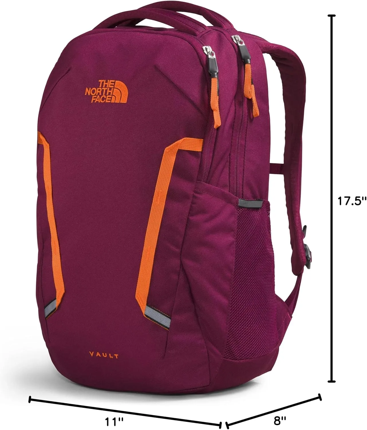 THE NORTH FACE Women's Vault Everyday Laptop Backpack, Boysenberry/Mandarin, One Size