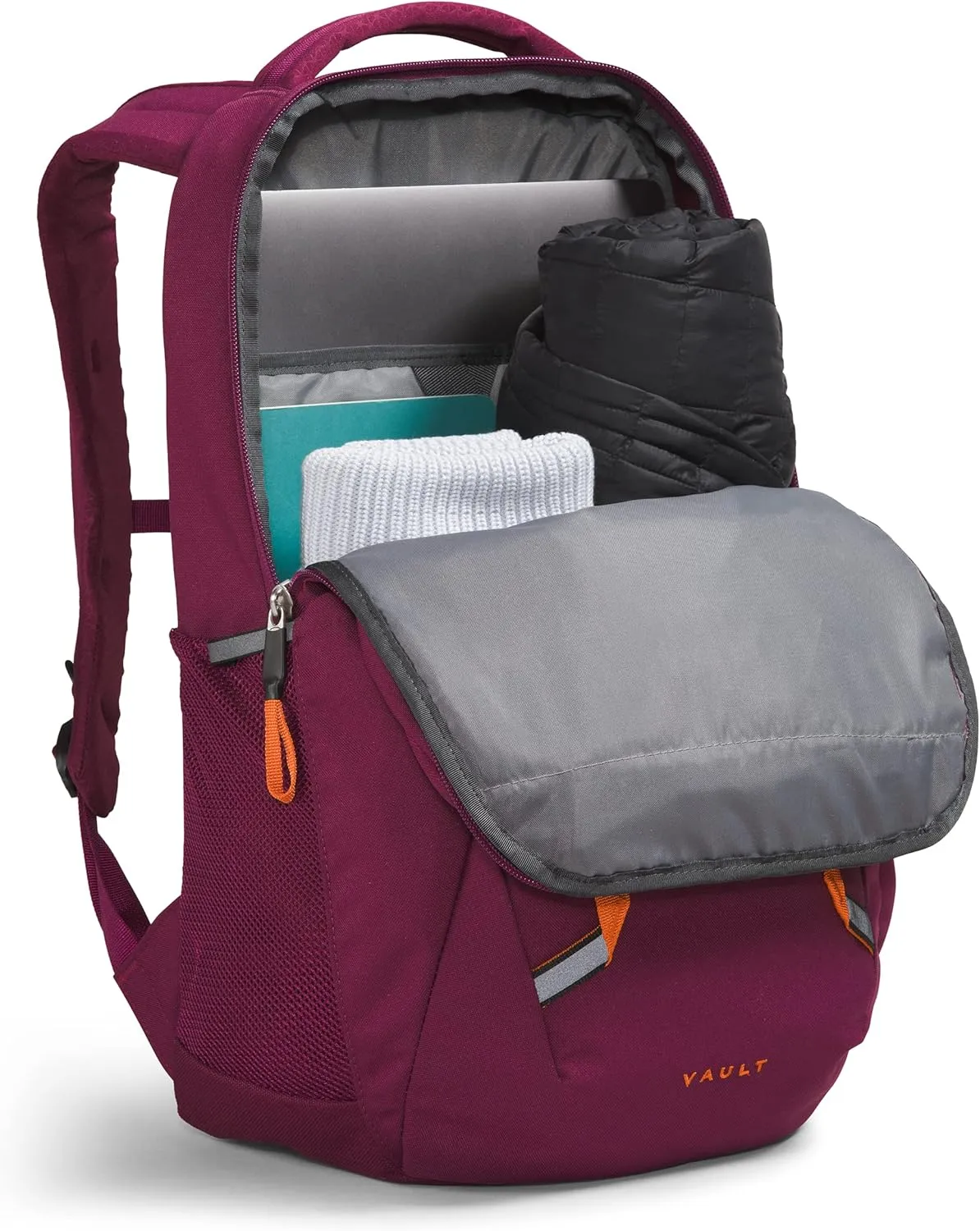 THE NORTH FACE Women's Vault Everyday Laptop Backpack, Boysenberry/Mandarin, One Size