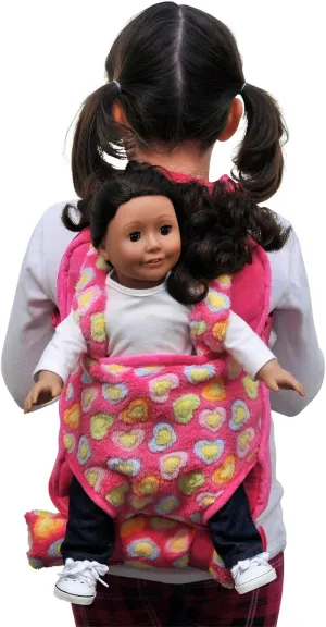 THE QUEEN'S TREASURES Doll Accessories, Pink Baby Doll Backpack Carrier and Doll Sleeping Bag, Compatible for use with 15 and 18 Inch American Girl. Doll NOT Included