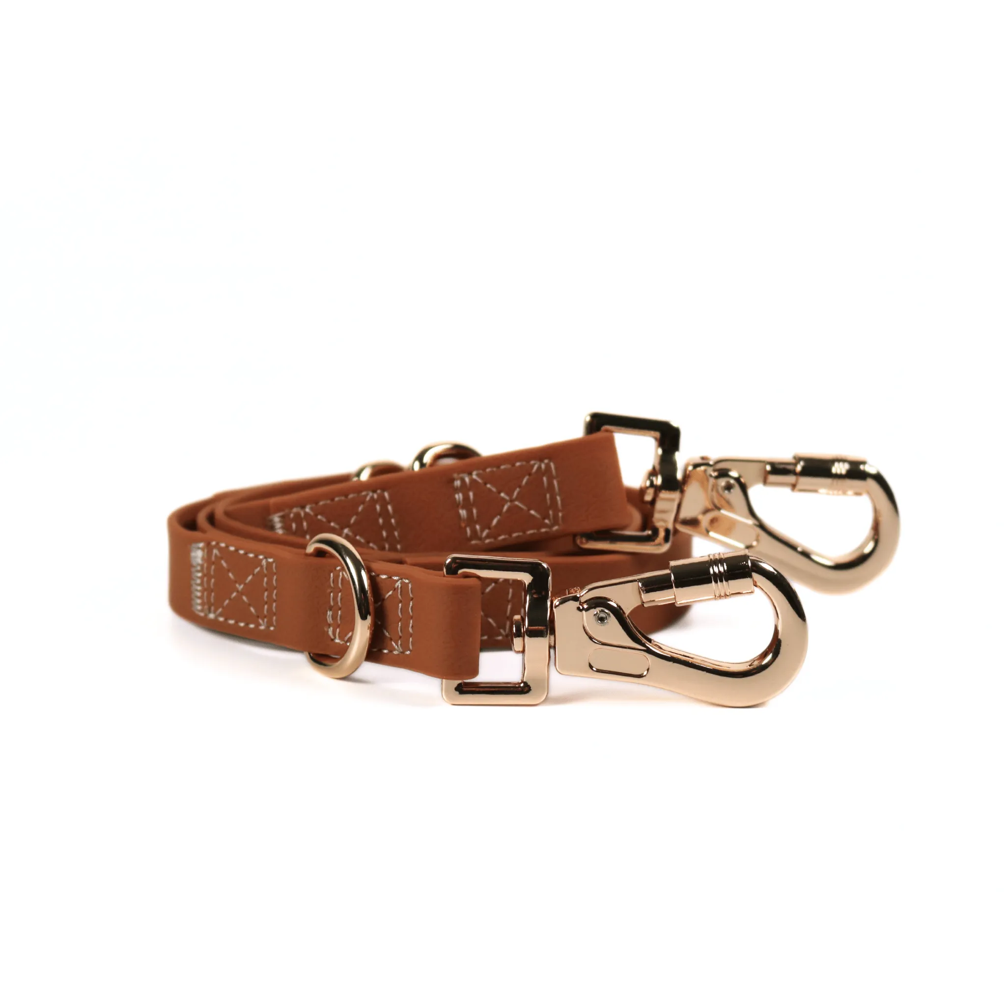 The Ultra Hands Free Leash with Traffic Handle | Camel Brown