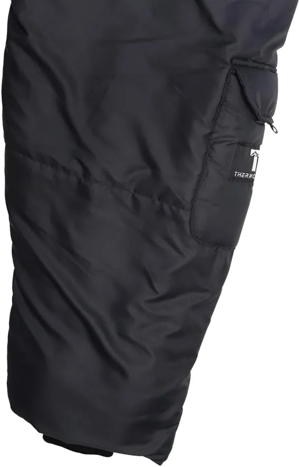 Thermotuff Wearable Sleeping Bag with Dual Hoodie, Long Sleeves, Pockets & Adjustable Drawstring - Ideal for Camping, Cold Weather Hiking, and Stadium Sak Blanket