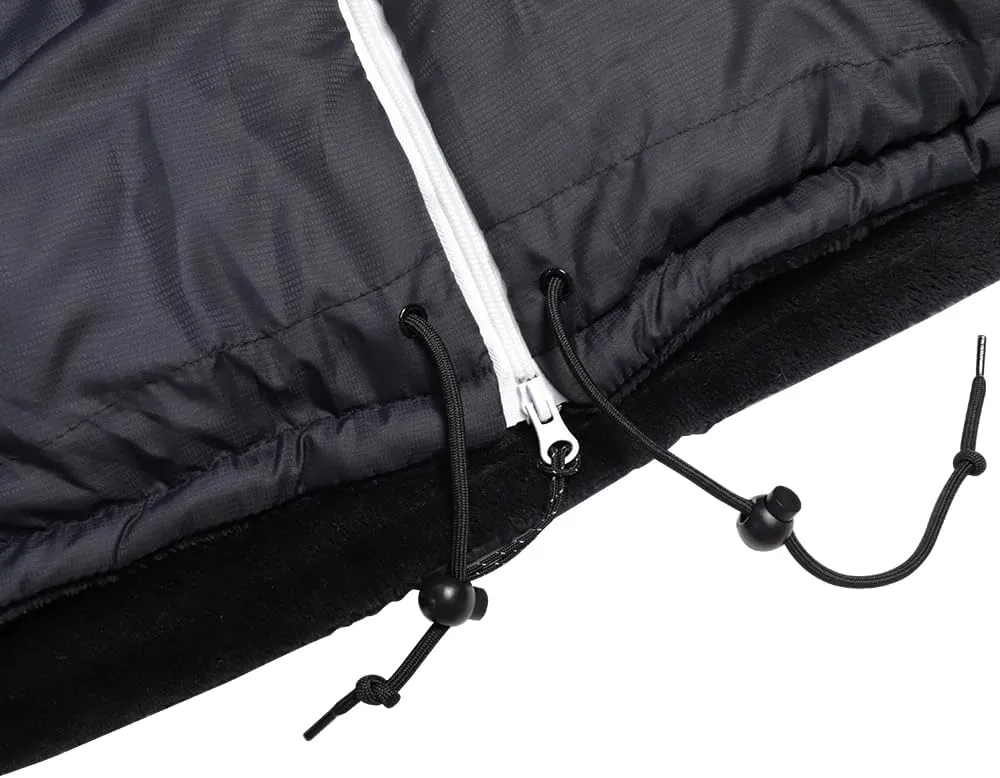 Thermotuff Wearable Sleeping Bag with Dual Hoodie, Long Sleeves, Pockets & Adjustable Drawstring - Ideal for Camping, Cold Weather Hiking, and Stadium Sak Blanket