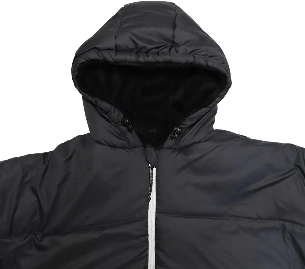Thermotuff Wearable Sleeping Bag with Dual Hoodie, Long Sleeves, Pockets & Adjustable Drawstring - Ideal for Camping, Cold Weather Hiking, and Stadium Sak Blanket