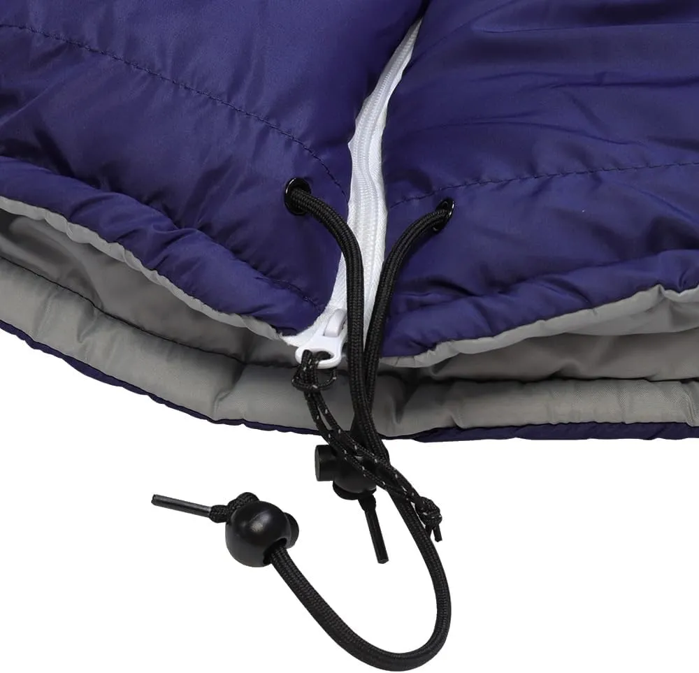 Thermotuff Wearable Sleeping Bag with Dual Hoodie, Long Sleeves, Pockets & Adjustable Drawstring - Ideal for Camping, Cold Weather Hiking, and Stadium Sak Blanket