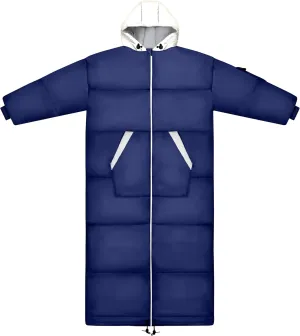 Thermotuff Wearable Sleeping Bag with Dual Hoodie, Long Sleeves, Pockets & Adjustable Drawstring - Ideal for Camping, Cold Weather Hiking, and Stadium Sak Blanket